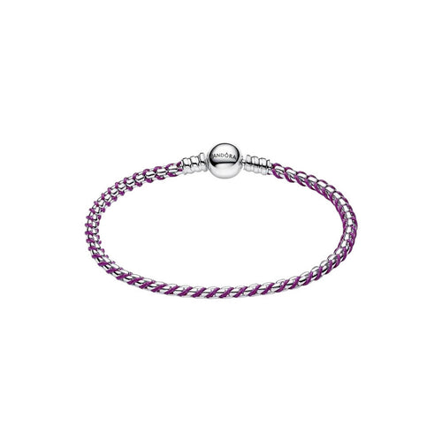 PANDORA Bracciale Intreccio Tessuto Viola - 593816C03