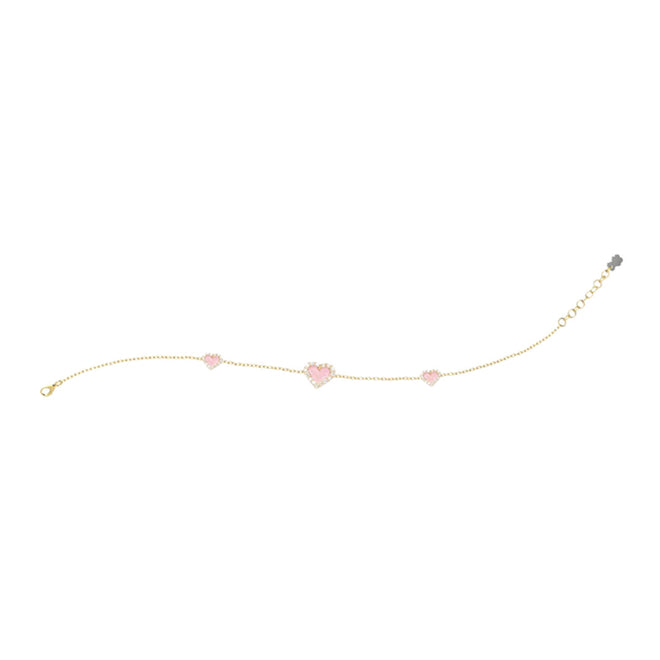 Bracciale Bambina Cuori Rosa Argento Nanan - NAN0470