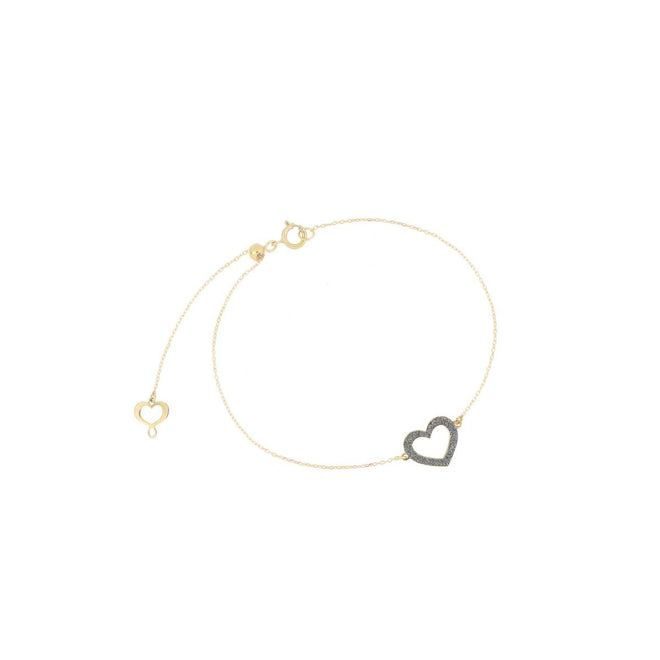 Bracciale Donna Maman et Sophie 18KT Cuore Traforato Polvere Cromo - bpsso2trk
