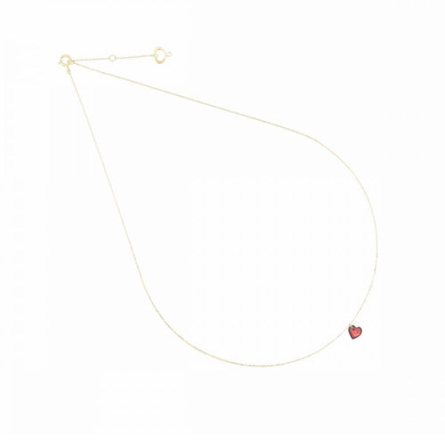 Girocollo Donna Maman et Sophie 18KT Cuore ROSSO - gccungr