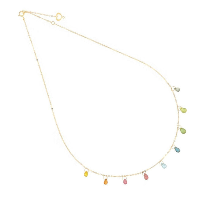 Girocollo Donna Maman et Sophie 18KT Drops Nove Gocce MULTICOLOR - gcdrpmx