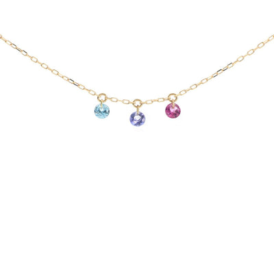 Girocollo Donna Maman et Sophie Pietre Nude AZZURRO VIOLA E ROSA - gcnud3tatr