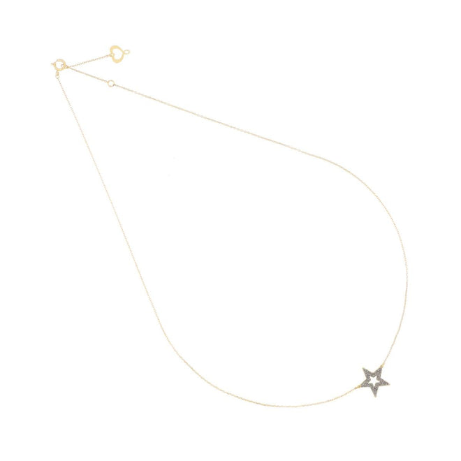 Girocollo Donna Maman et Sophie 18KT Stella Traforata Polvere Cromo - gcsso3trk
