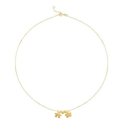 Collana LeBebè I Tesorini con sagoma bimbo, cuore e bimba in oro giallo -  LBB918/MF