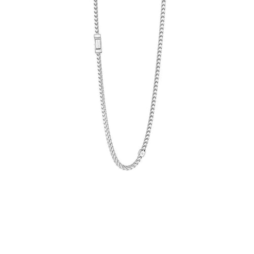 Salvini Collana equilibrio in argento con diamante, maglia spigata squadrata - 50 cm- 20114521