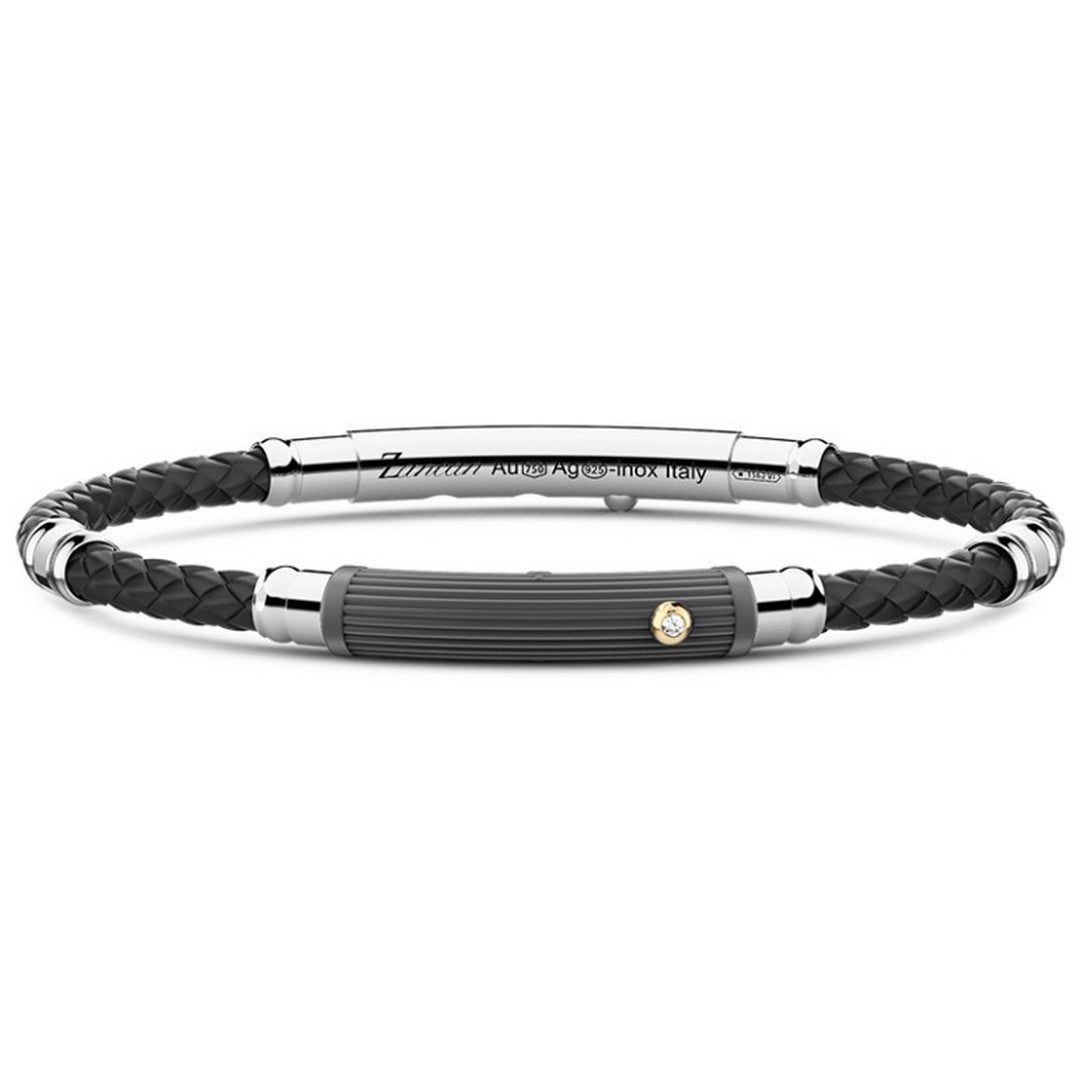 Bracciale Uomo Zancan in Titanio con Diamante Bianco 0,015 ct - ETB142G