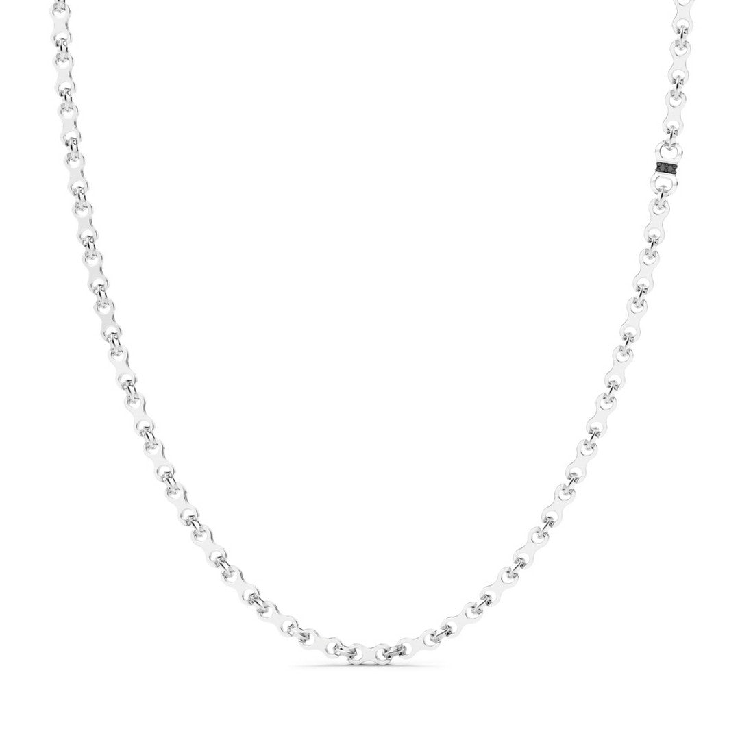 Collana Uomo Zancan in Argento con Spinelli Neri - EXC430