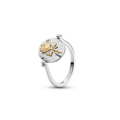 Pandora Anello Anello Medallion Rosa "Rosa Inter Spinas Crescit" Reversibile  - 164811C00