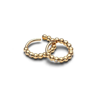 Pandora Orecchini Cerchi Piccoli Sfere con punto luce  - 264823C01