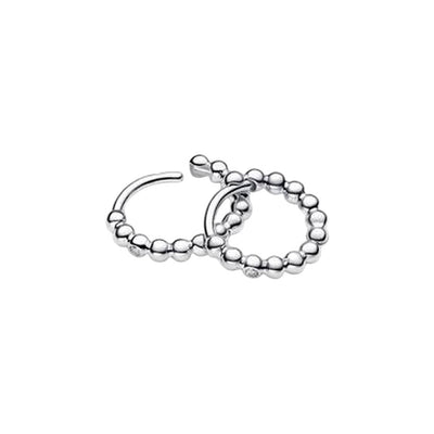 Pandora Orecchini Cerchi Piccoli Sfere con punto luce  - 294823C01