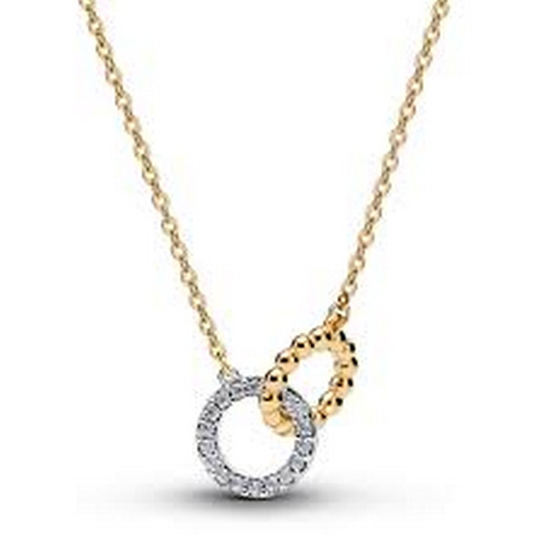 Pandora Collana Cerchi Intrecciati Sfere e Pavé - 364825C01