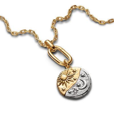 Pandora Charms Charm Medallion XL Sole e Luna "Per Aspera Ad Astra" - 764806C01
