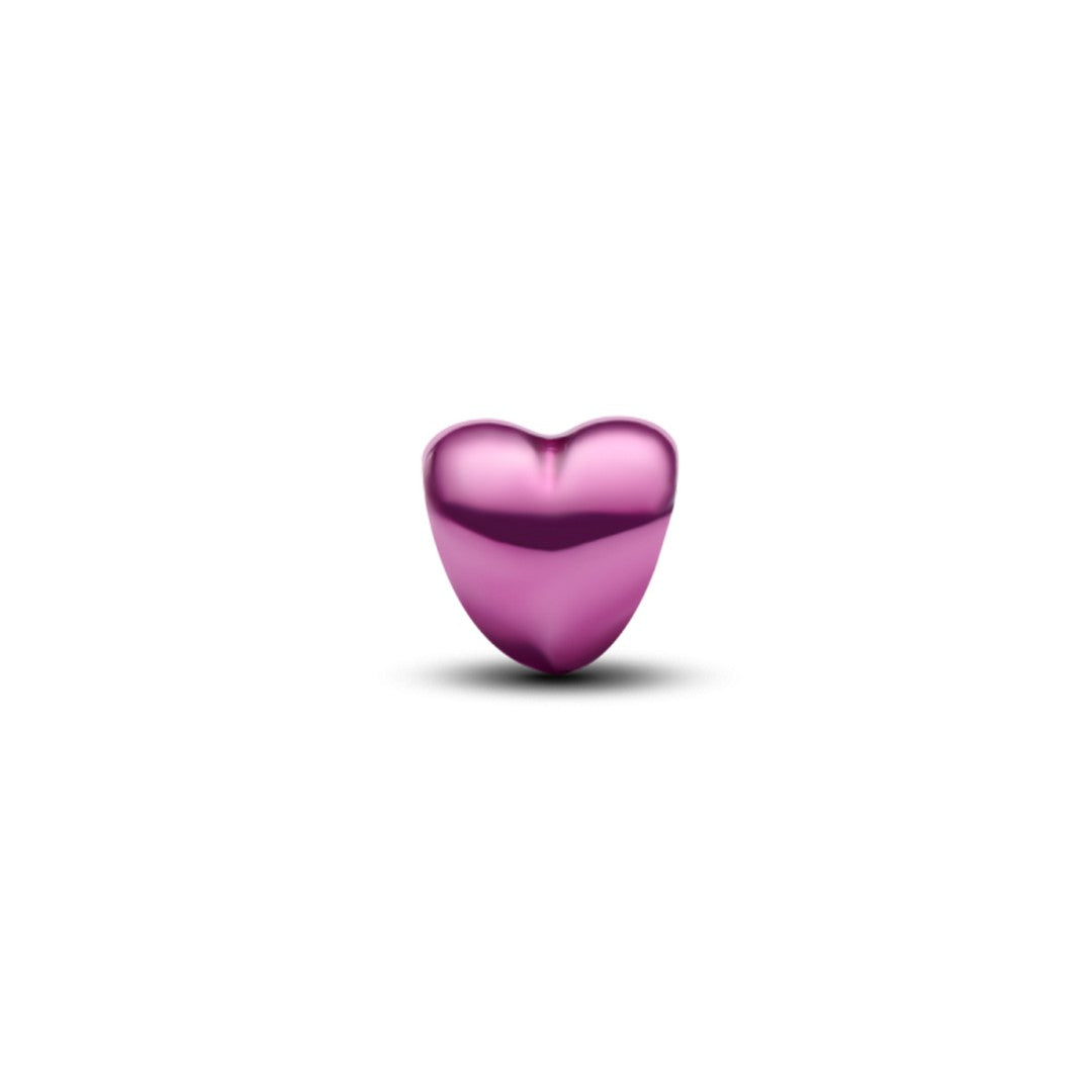 Pandora Charms Mini Charm Cuore effetto metallico rosa <br /> - 794785C01