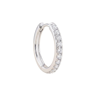 Amabile Hoop Pavé Bianco