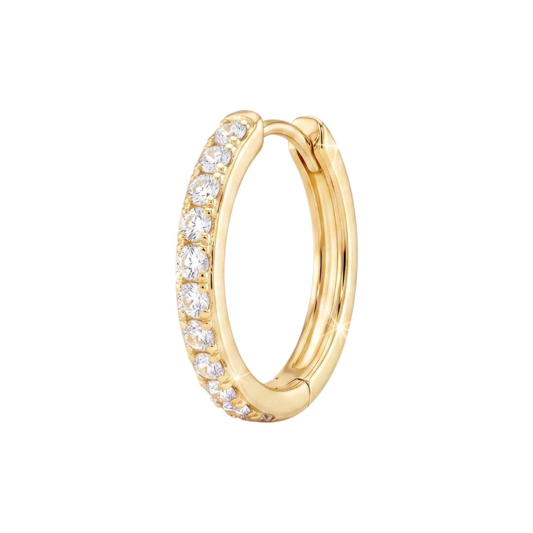 Amabile Hoop Pavé Bianco