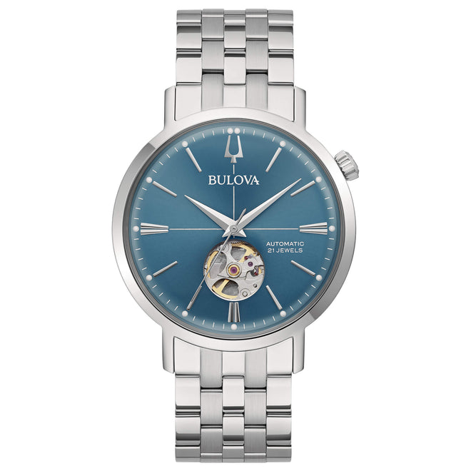 Orologio Bulova Uomo Automatic Aerojet Blue, 96A277 - Gioielleria De Patto