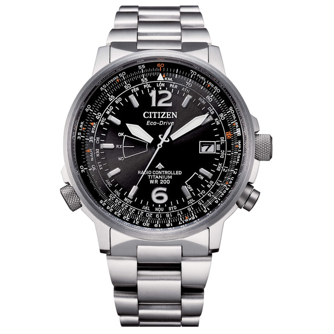 Citizen Orologio Uomo Radiocontrollato Eco Drive SuperTitanio, CB0230-81E - Gioielleria De Patto
