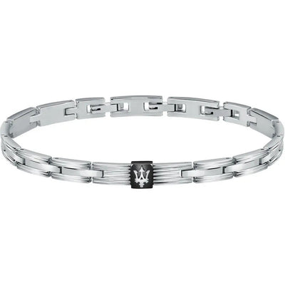 Bracciale Uomo Maserati Br.Ss+Blk. W/Maserati Logo JM420ATK04 - Gioielleria De Patto