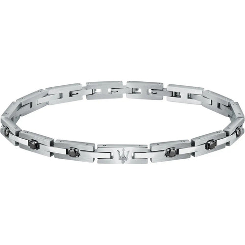 Bracciale Uomo Maserati J Br. Ss+Black Crystal - JM422ATJ10