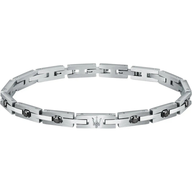 Bracciale Uomo Maserati J Br. Ss+Black Crystal - JM422ATJ10