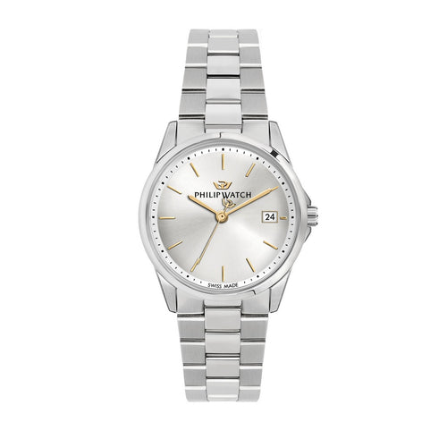 Philip Watch Capetown 32Mm 3H White Silver Dial Ss Br