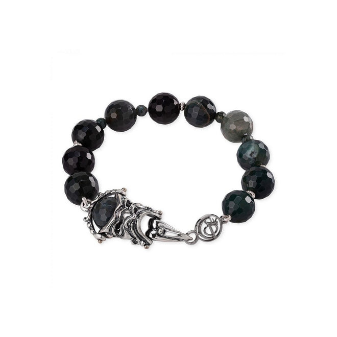 Bracciale Donna Gerardo Sacco maschere e agate sfaccettate verdi - 28025ve - Gioielleria De Patto