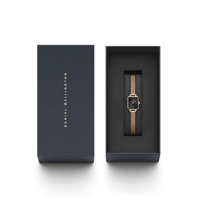 Orologio Donna Daniel Wellington Quadro Mini Evergold Onyx - DW00100652