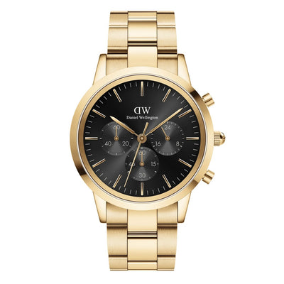 Orologio Uomo Daniel Wellington Iconic Chronograph Link Onyx G - DW00100641 - Gioielleria De Patto