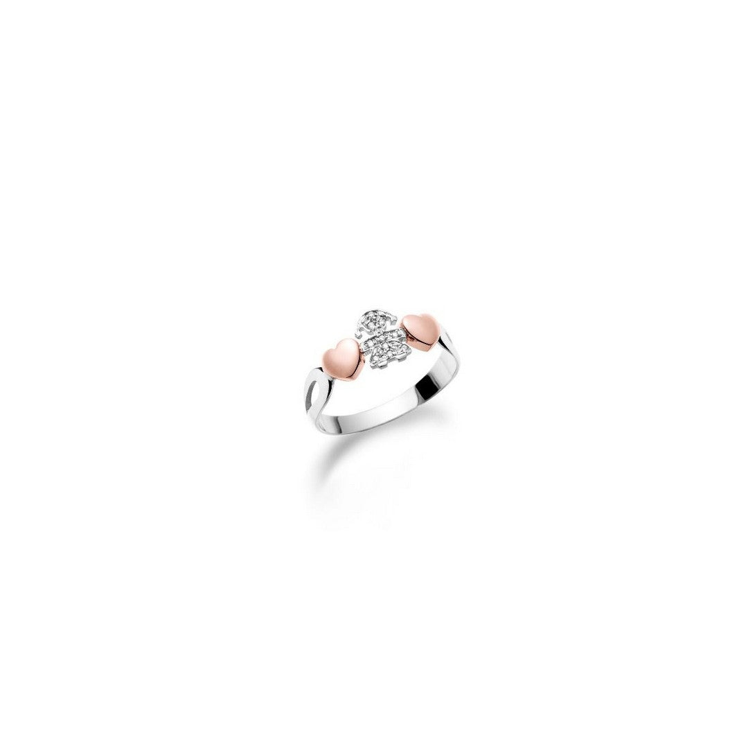 Anello leBebè I Girocuore Oro Bianco e Diamanti Bimba - LBB112-12