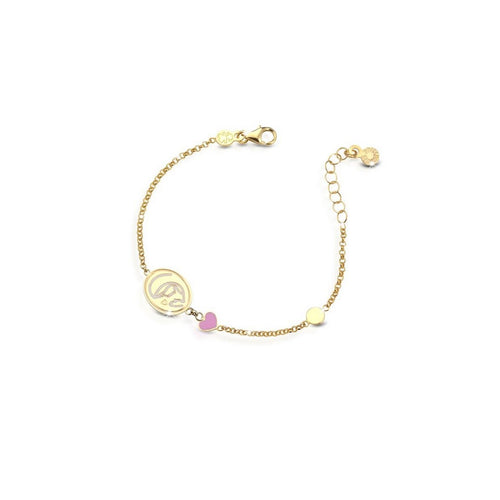 Bracciale LeBebè Proteggimi con Madonnina in oro giallo - PMG085