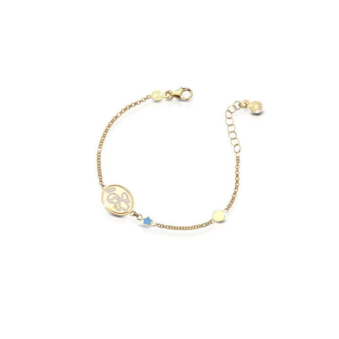 Bracciale LeBebè Proteggimi con angioletto in oro giallo - PMG088