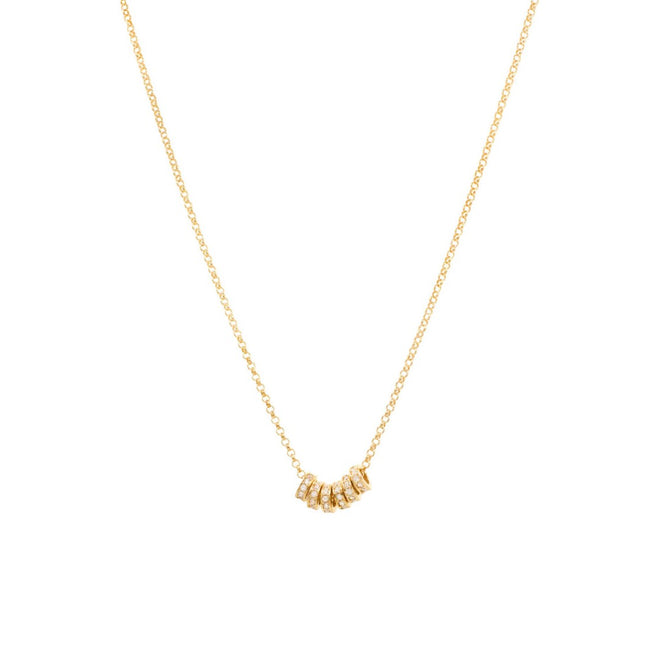 Alisei Collana Donna Rollo' 6 Rondelle Pavè - C192 - Gioielleria De Patto