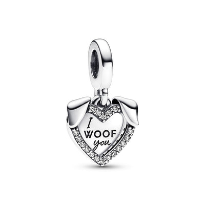 Charm Donna Pandora Pendente Amico a 4 Zampe "I Woof You" - 792647C01 - Gioielleria De Patto