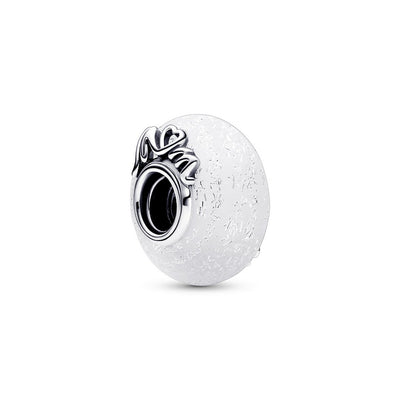 Charm Donna Pandora Vetro di Murano Bianco Mom e Love - 792655C00 - Gioielleria De Patto