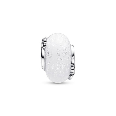 Charm Donna Pandora Vetro di Murano Bianco Mom e Love - 792655C00 - Gioielleria De Patto