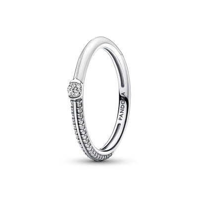 Anello Donna Pandora Pietre Luminose & Smalto Bianco Pandora ME - 192528C02 - Gioielleria De Patto