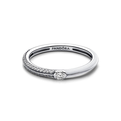 Anello Donna Pandora Pietre Luminose & Smalto Bianco Pandora ME - 192528C02 - Gioielleria De Patto