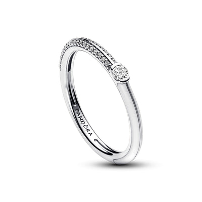 Anello Donna Pandora Pietre Luminose & Smalto Bianco Pandora ME - 192528C02 - Gioielleria De Patto