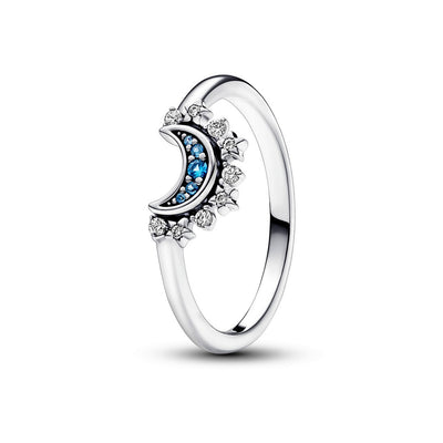 Anello Donna Pandora Luna Pietre Blu - 192675C01 - Gioielleria De Patto