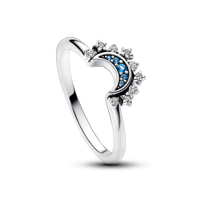 Anello Donna Pandora Luna Pietre Blu - 192675C01 - Gioielleria De Patto