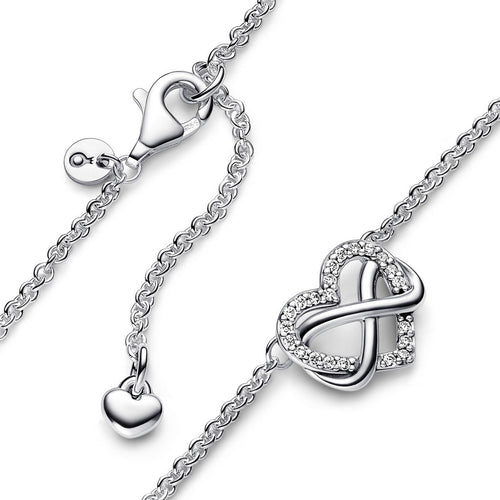 Collana Donna Pandora Cuore Infinito Pietre Luminose - 392666C01 - Gioielleria De Patto