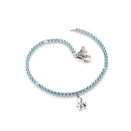 Bracciale Donna leBebè Tennis Azzurro con Bimbo - lbb130