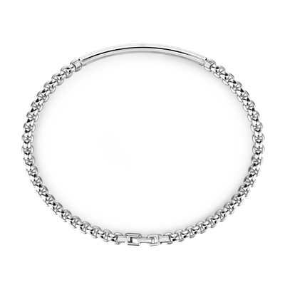 Zancan Bracciale Uomo in argento 925 con zirconi neri - EXB955 - Gioielleria De Patto