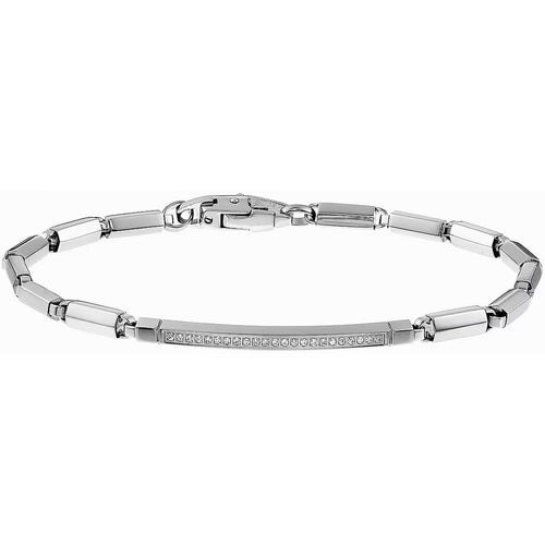 Zancan Bracciale Uomo in argento 925 con zirconi - EHB050 - Gioielleria De Patto