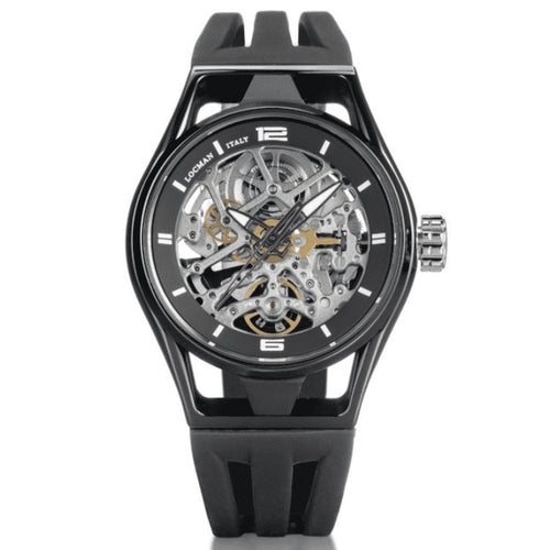 Locman Orologio Uomo Skeleton Automatico - 0538K01S-BKBKGYSK