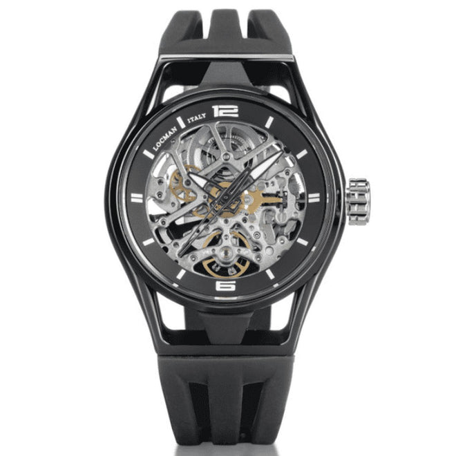 Locman Orologio Uomo Skeleton Automatico - 0538K01S-BKBKGYSK