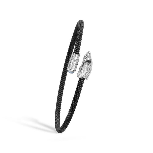 Bracciale Unisex Gerardo Sacco Pesci con cavetto nero - 32395-pe - Gioielleria De Patto