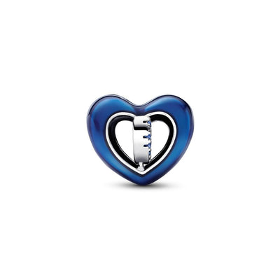 Charm Donna Pandora Cuore Blu Girevole - 792750C01 - Gioielleria De Patto