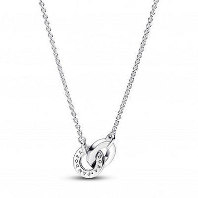 Collana Donna Pandora Cerchi Intrecciati Pavè - 392736C01 - Gioielleria De Patto