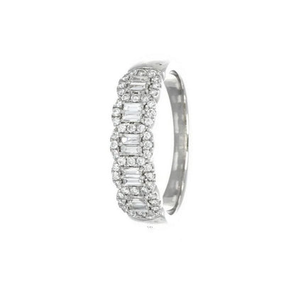 Anello Veretta Oro Bianco e Diamanti Salvini Magia Donna - 20101047 - Gioielleria De Patto
